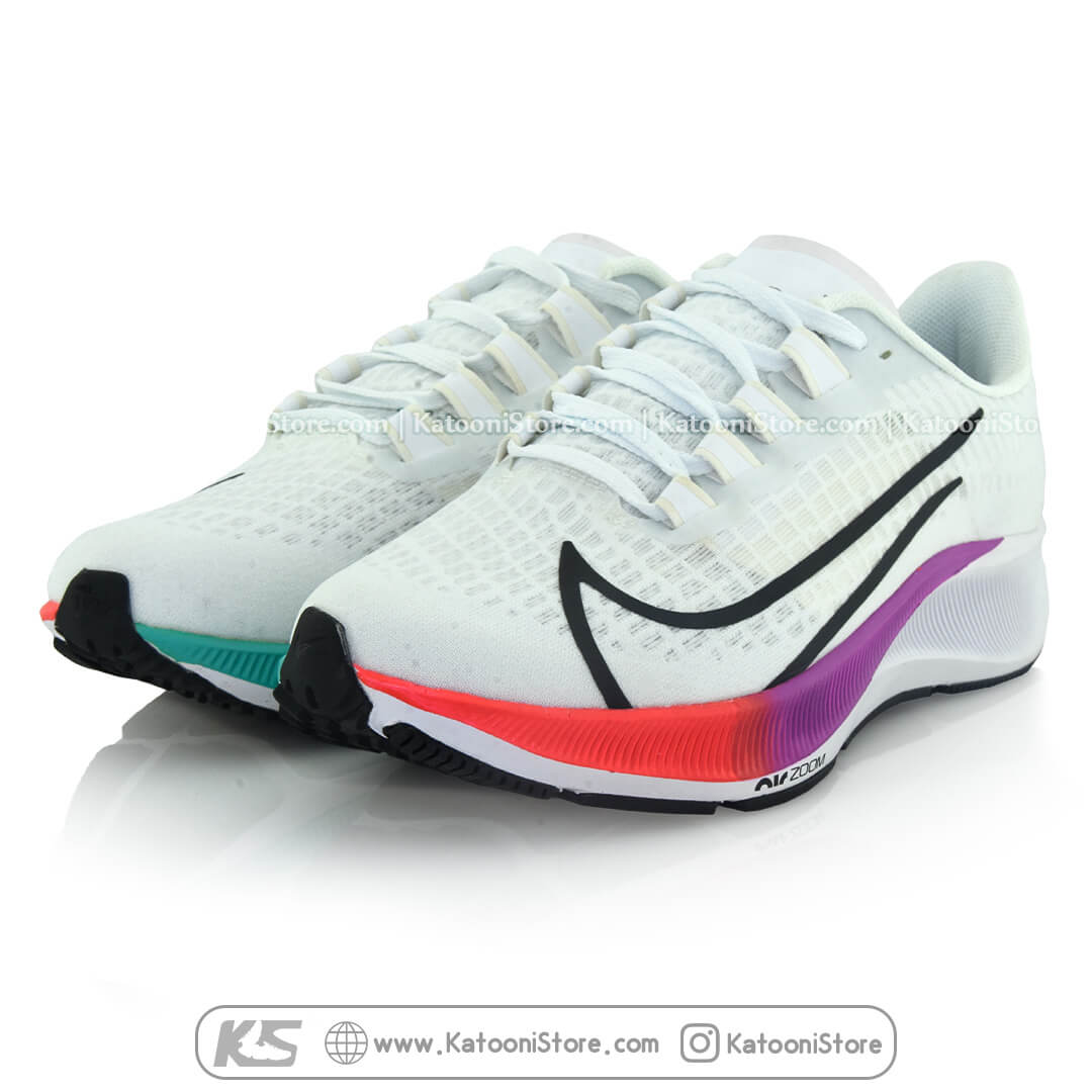 کفش اسپرت و کتونی نایک ایرزوم پگاسوس ۳۷ ( سفید رنگارنگ ) - Nike Air Zoom Pegasus 37 ( White Colorful )