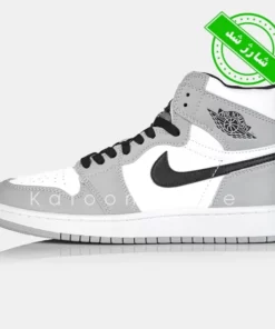 کفش اسپرت نایک ایر جردن 1 مید لایت اسموک گری - Nike Air Jordan 1 Mid Light Smoke Grey