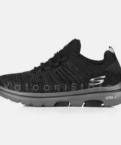 کفش اسپرت و کتونی اسکیچرز گو واک ۵ ( مشکی خاکستری ) - Skechers GoWalk 5 Ultra Go ( Black Gray )