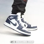 خرید کفش کلاسیک نایک ایرجردن 1 مید – Nike Air Jordan 1 Mid Obsidian