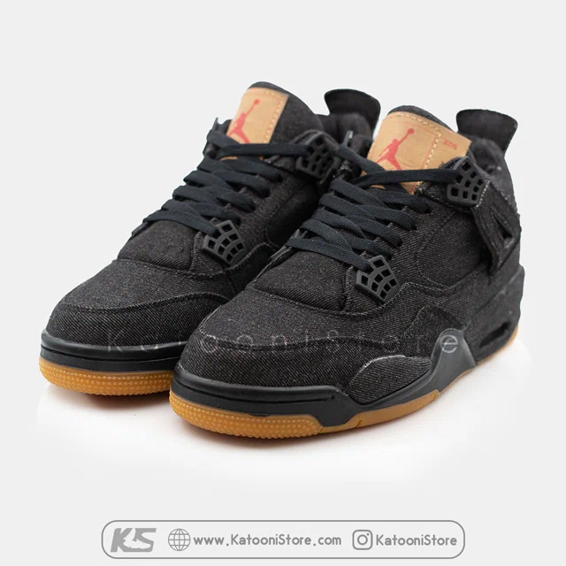 نایک ایر جردن 4 رترو لیوایز</br><span>Nike Air Jordan 4 Retro NRG Black Levi’s</br>(A02571-001)</span>